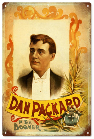Vintage Dan Packard Metal Sign