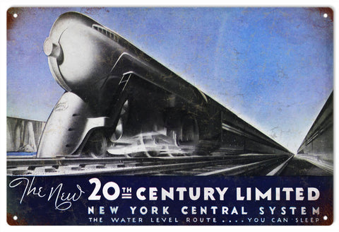 Vintage New York Central System Metal Sign