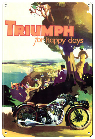 RG112B Triumph Classic British Motorcycle Metal Sign