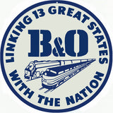 B&O Railroad Metal Sign