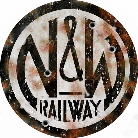 Vintage Norfolk & Western Railroad Metal Sign
