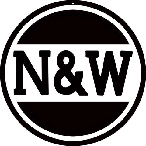 Norfolk & Western Railroad Metal Sign