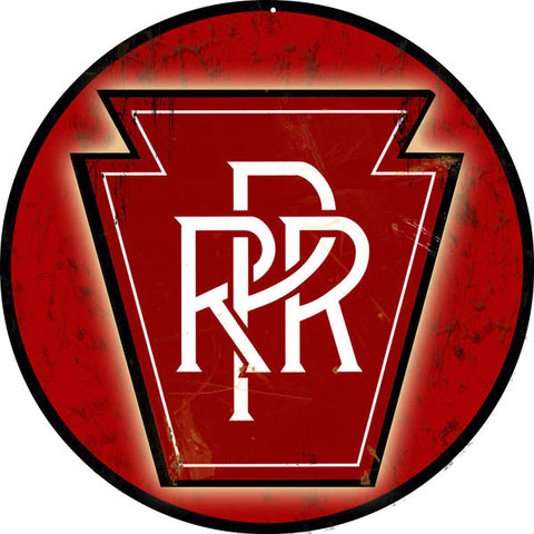 Slight Vintage PRR Railroad Metal Sign