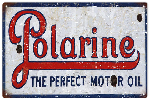 Vintage Polarine Motor Oil Metal Sign