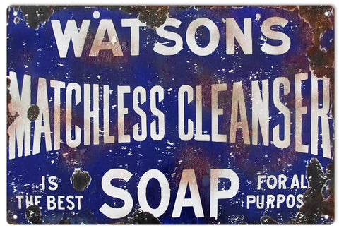 Vintage Watson Soap Metal Sign