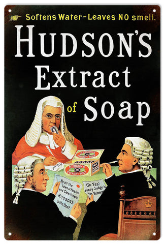 Vintage Hudson Soap Metal Sign