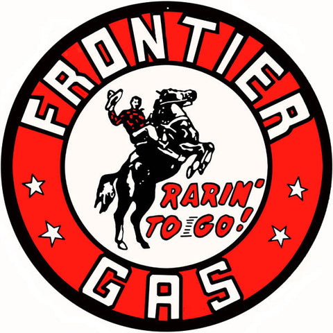 Frontier Gas Metal Sign