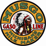 Musgo Gasoline Metal Sign
