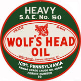 Wolfs Head Oil Metal Sign