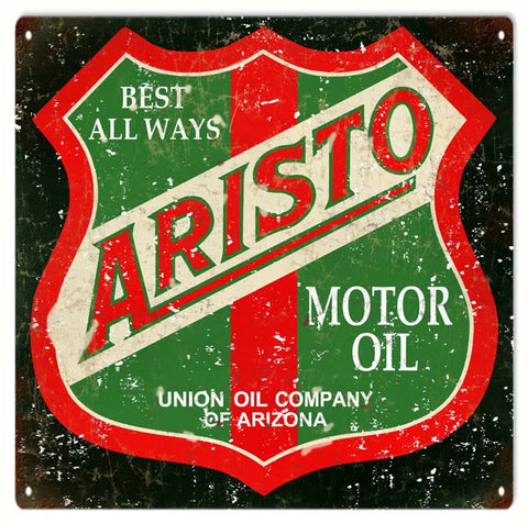 Vintage Aristo Motor Oil Metal Sign