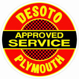 Desoto Plymouth Service Metal Sign