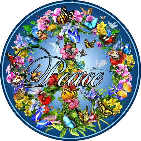 Peace Metal Sign