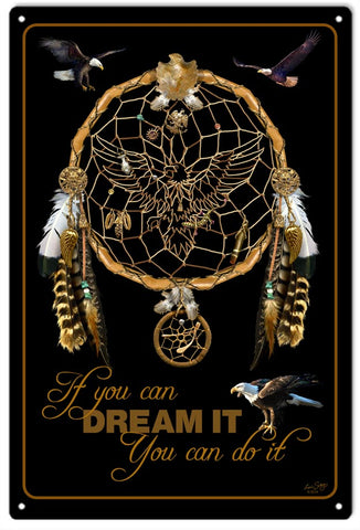 Vintage Dream Catcher Metal Sign