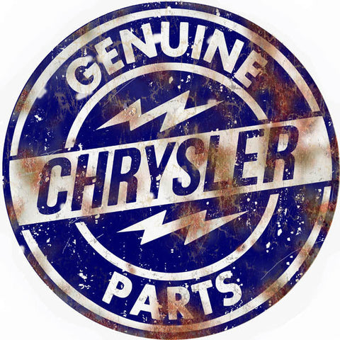 Vintage Chrysler Parts Metal Sign