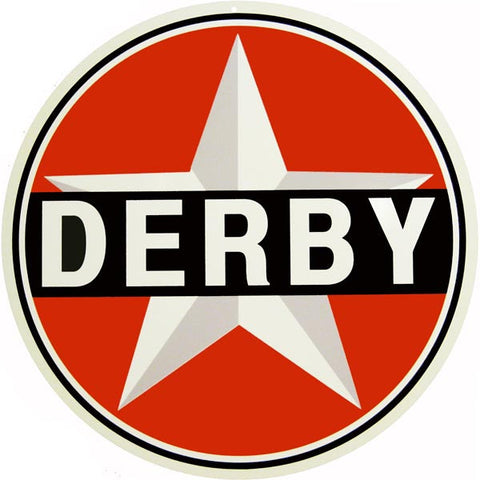 Derby Gasoline Metal Sign