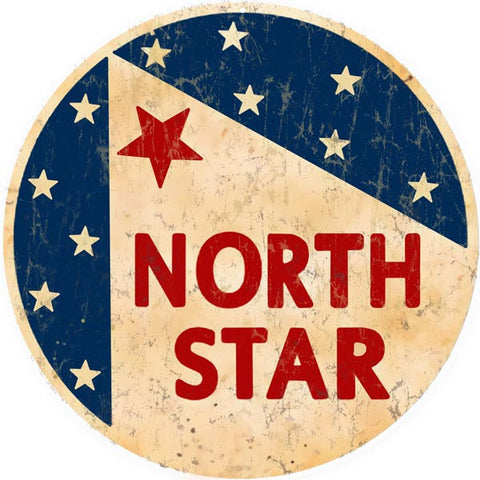 Vintage North Star Gasoline Metal Sign