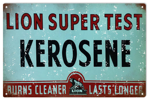 Vintage Lions Kerosene Metal Sign