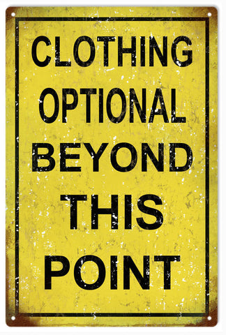 Vintage Clothing Optional Metal Sign