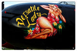 Timeless Nose Art Versatile Lady Metal Sign