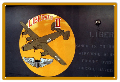 Timeless Nose Art Liberator Metal Sign