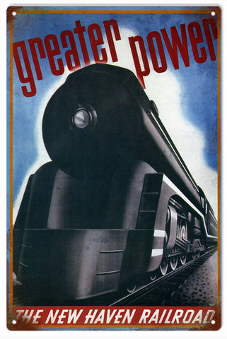 Vintage New Haven Railroad Metal Sign