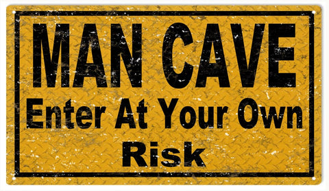 Vintage Man Cave Metal Sign
