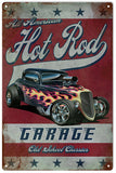 Hot Rod Garage Metal Sign