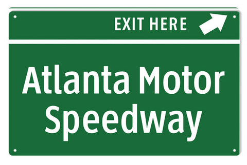 Atlanta Motor Speedway Metal Sign