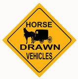 Horse Drawn Vehicles Metal Sign