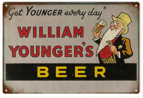 Vintage Williams Younger Beer Metal Sign