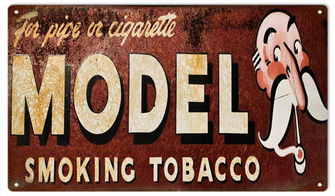 Vintage Model Cigar Metal Sign
