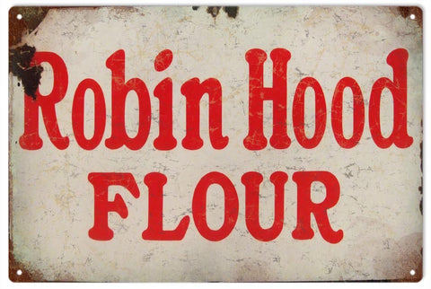 Vintage Robin Hood Flour Metal Sign