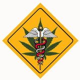 Marijuana Cannabis Leaf Metal Sign