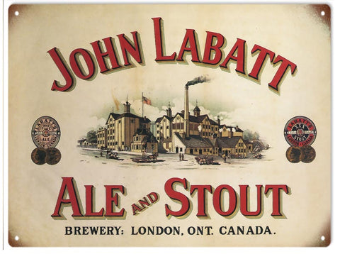 Vintage John Labatt Beer Metal Sign
