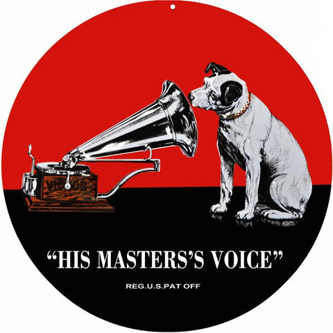 His Masters Voice Metal Sign