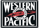 Western Pacific Railroad Metal Sign