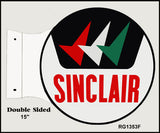Sinclair Motor Oil Flange Metal Sign