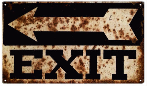 Vintage Exit Metal Sign