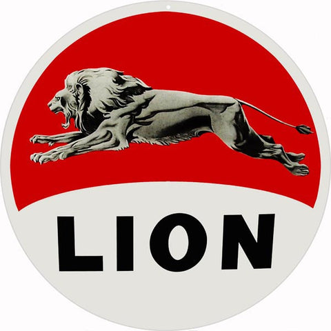 Lion Motor Oil Metal Sign