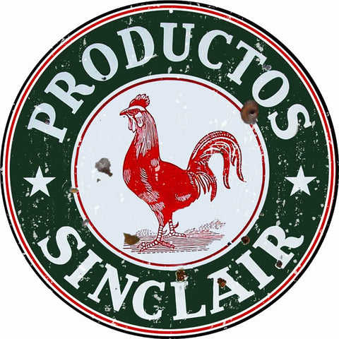 Vintage Sinclair 14 Round Metal Sign