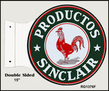 Sinclair Motor Oil Flange Metal Sign