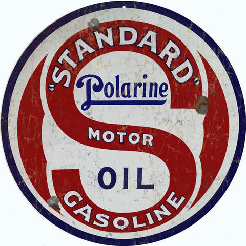 Vintage Polarine Motor Oil Metal Sign
