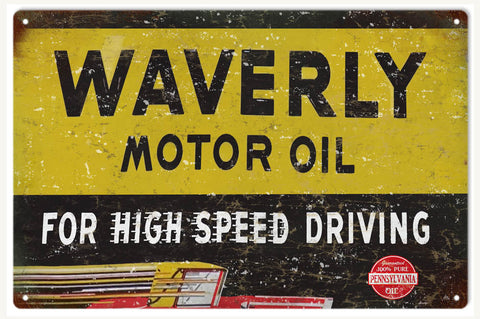 Vintage Waverly Motor Oil Metal Sign