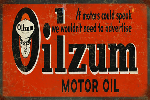 Vintage Oilzum Motor oil Metal Sign