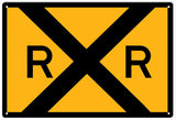 Railroad Crossing Metal Sign