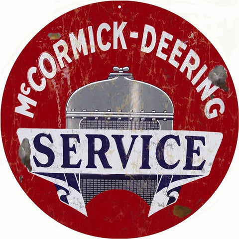 Vintage McCormick Deering Service Metal Sign