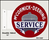 Mccormick Deering Service Flange Metal Sign