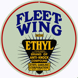Fleet Wing Gasoline Metal Sign
