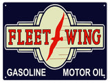Fleet Wing Motor Oil Metal Sign