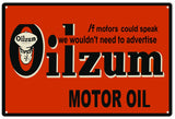 Oilzum Motor Oil Metal Sign